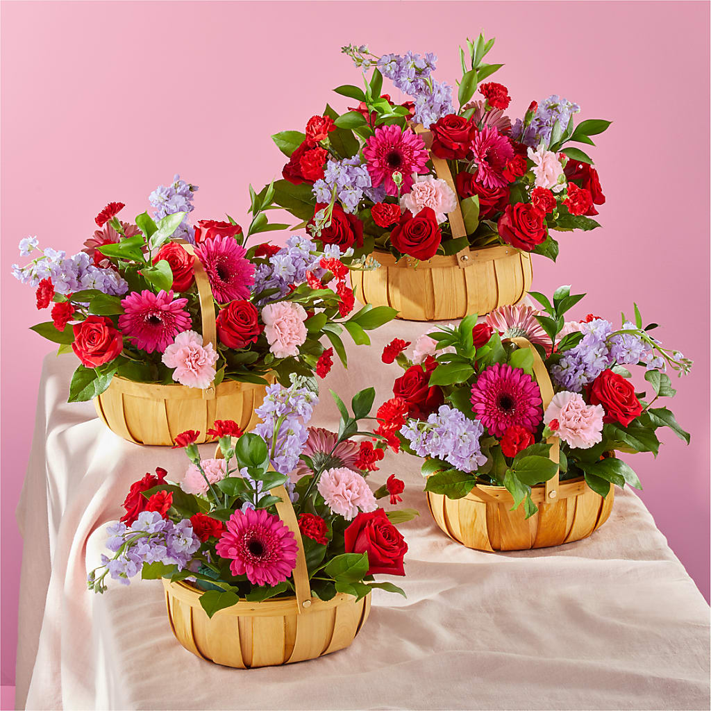 Pink Picnic Basket –  Joy Flowers, Hicksville NY