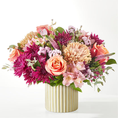 Berry Cobbler Bouquet with Ivory Vase –  Joy Flowers, Hicksville NY
