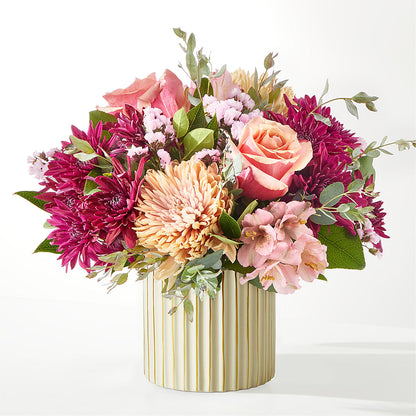 Berry Cobbler Bouquet with Ivory Vase –  Joy Flowers, Hicksville NY