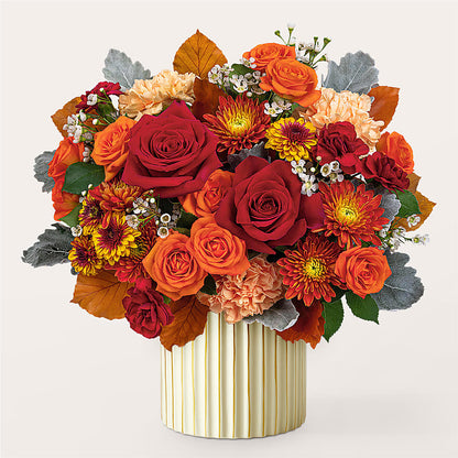 Merlot Bouquet with Ivory Vase –  Joy Flowers, Hicksville NY