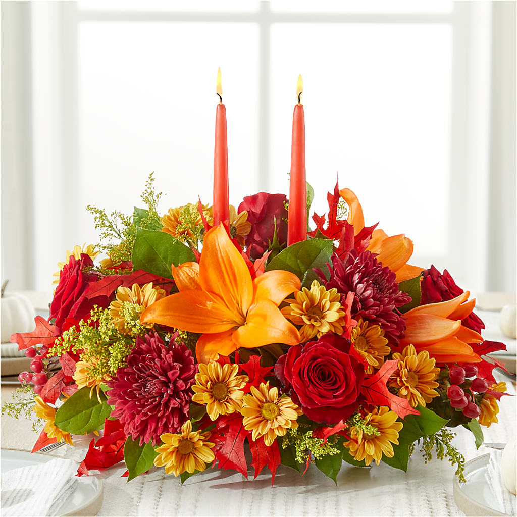 Autumn's Embrace Centerpiece –  Joy Flowers, Hicksville NY