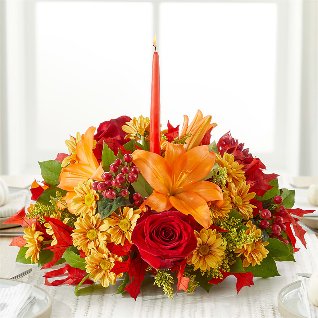 Autumn's Embrace Centerpiece –  Joy Flowers, Hicksville NY