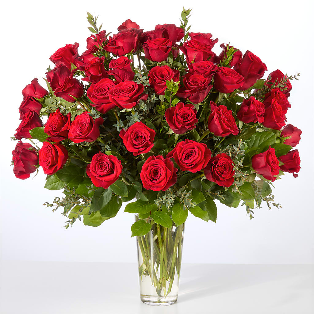 Forever Yours Fifty Stem Red Rose Bouquet –  Joy Flowers, Hicksville NY