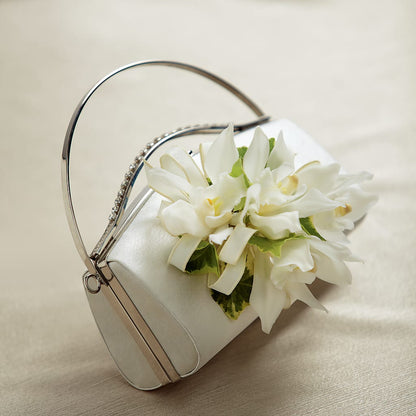 White Purse Decor –  Joy Flowers, Hicksville NY